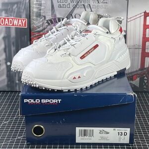 Polo Ralph Lauren Men's PS200 USA  White Navy Red 809841218-001 SNKR NEW